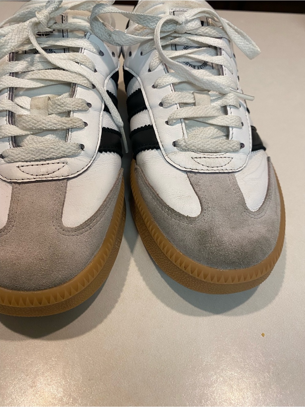 ADIDAS SAMBA XLG CLOUD WHITE CORE BLACK GUM MIDSOLE SNEAKERS SHOE SZ 8 EU 41.5 - Picture 8 of 16